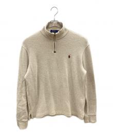 POLO RALPH LAUREN（ポロ・ラルフローレン）の古着「ハーフジップスウェット」｜ベージュ