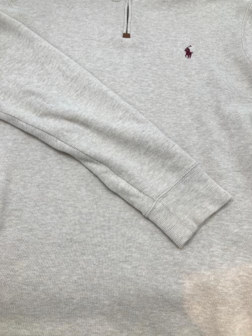 POLO RALPH LAUREN（ポロ・ラルフローレン）POLO RALPH LAUREN (ポロ・ラルフローレン) ハーフジップスウェット ベージュ サイズ:Ｍの古着・服飾アイテム