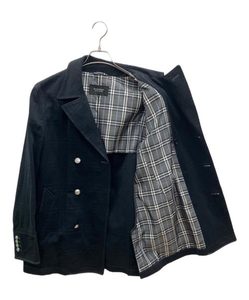 BURBERRY BLACK LABEL（バーバリーブラックレーベル）BURBERRY BLACK LABEL (バーバリーブラックレーベル) Pコート ブラック サイズ:Ｍの古着・服飾アイテム