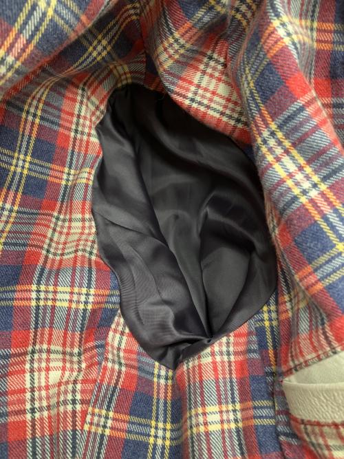 Schott（ショット）Schott (ショット) シングルライダースジャケット　クラシックレーサーライダースジャケット ホワイト×レッド×ブルー サイズ:Ｍの古着・服飾アイテム