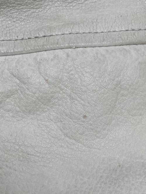 Schott（ショット）Schott (ショット) シングルライダースジャケット　クラシックレーサーライダースジャケット ホワイト×レッド×ブルー サイズ:Ｍの古着・服飾アイテム