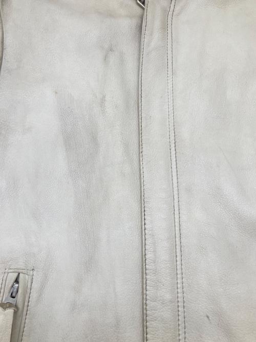 Schott（ショット）Schott (ショット) シングルライダースジャケット　クラシックレーサーライダースジャケット ホワイト×レッド×ブルー サイズ:Ｍの古着・服飾アイテム