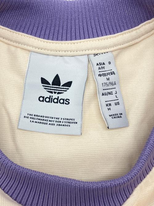adidas（アディダス）adidas (アディダス) レアル・マドリード (レアル・マドリード) 半袖カットソー アイボリー×パープル サイズ:Ｍの古着・服飾アイテム
