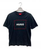 HUGOヒューゴ ボス）の古着「半袖カットソー」｜ブラック×ホワイト×レッド