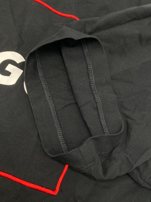 HUGO（ヒューゴ ボス）HUGO (ヒューゴ ボス) 半袖カットソー ブラック×ホワイト×レッド サイズ:Lの古着・服飾アイテム