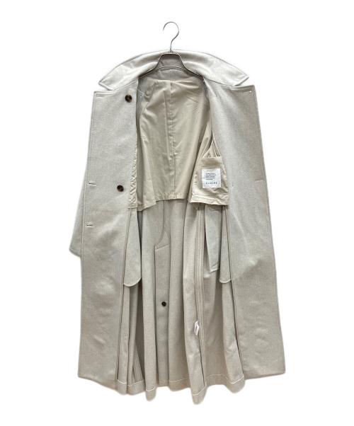 CLOCHE（クロシェ）CLOCHE (クロシェ) ステンカラーコート ホワイト サイズ:2の古着・服飾アイテム