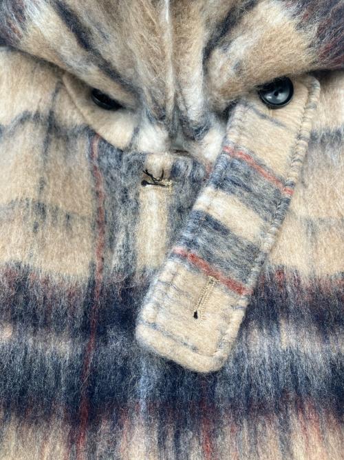 Cynical（シニカル）Cynical (シニカル) ジャギーチェックショートジャケットコート ベージュ×ブラック サイズ:2の古着・服飾アイテム