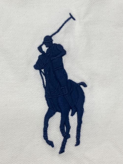 POLO RALPH LAUREN（ポロ・ラルフローレン）POLO RALPH LAUREN (ポロ・ラルフローレン) ポロシャツ　ビッグロゴ刺繍 ホワイト サイズ:Sの古着・服飾アイテム