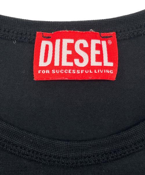 DIESEL（ディーゼル）DIESEL (ディーゼル) 半袖カットソー　T-UNCUTIESLONG-OD ブラック サイズ:Sの古着・服飾アイテム