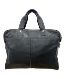 COACH（コーチ）の古着「オールレザー　ビジネスバッグ」｜ブラック