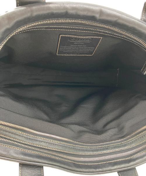 COACH（コーチ）COACH (コーチ) オールレザー　ビジネスバッグ ブラックの古着・服飾アイテム