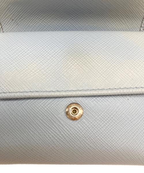 PRADA（プラダ）PRADA (プラダ) 3つ折り財布 スカイブルーの古着・服飾アイテム