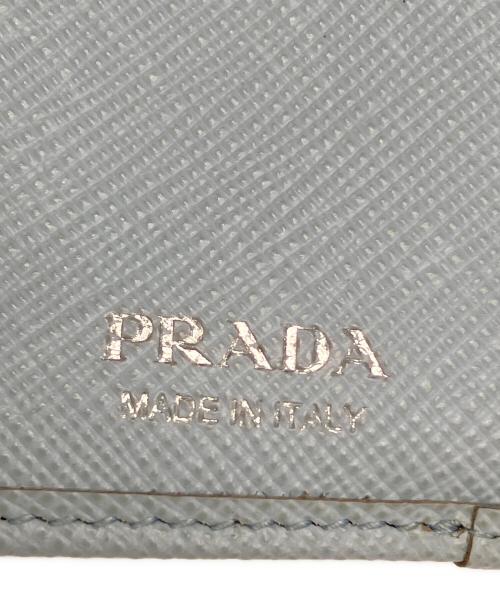 PRADA（プラダ）PRADA (プラダ) 3つ折り財布 スカイブルーの古着・服飾アイテム