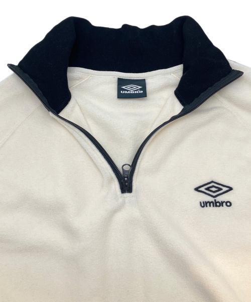 UMBRO（アンブロ）UMBRO (アンブロ) ハーフジップスウェット ホワイト サイズ:Lの古着・服飾アイテム