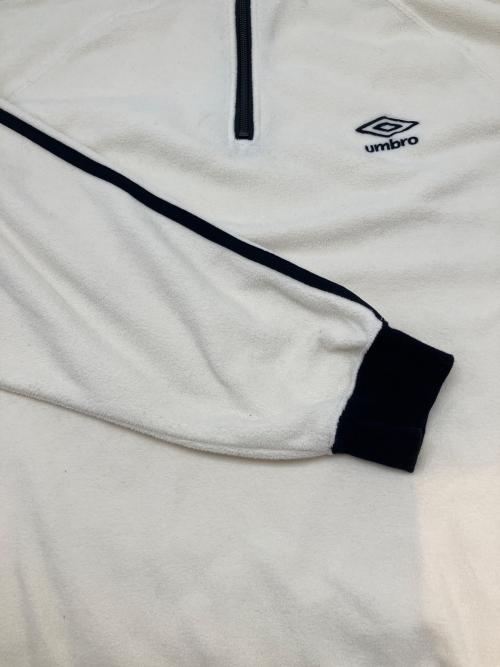 UMBRO（アンブロ）UMBRO (アンブロ) ハーフジップスウェット ホワイト サイズ:Lの古着・服飾アイテム