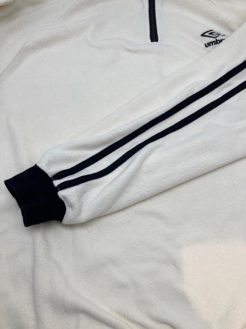 UMBRO（アンブロ）UMBRO (アンブロ) ハーフジップスウェット ホワイト サイズ:Lの古着・服飾アイテム