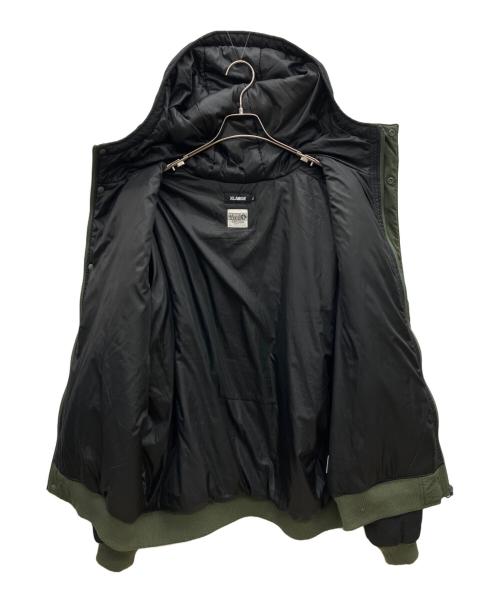 X-LARGE（エクストララージ）X-LARGE (エクストララージ) PUBLIC ENEMY (パブリック エネミー) 中綿ジャケット カーキ×ブラック サイズ:XLの古着・服飾アイテム
