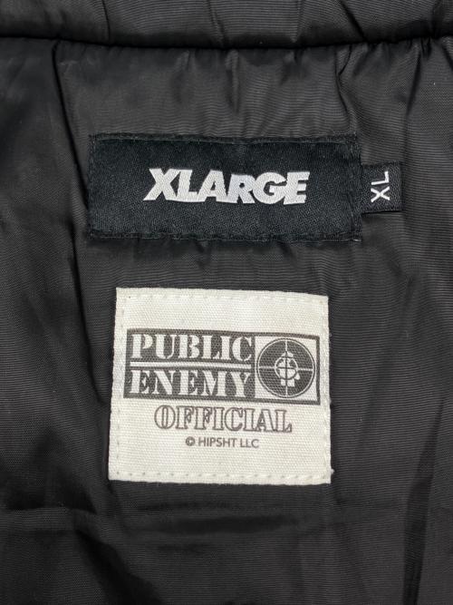 X-LARGE（エクストララージ）X-LARGE (エクストララージ) PUBLIC ENEMY (パブリック エネミー) 中綿ジャケット カーキ×ブラック サイズ:XLの古着・服飾アイテム