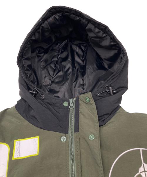 X-LARGE（エクストララージ）X-LARGE (エクストララージ) PUBLIC ENEMY (パブリック エネミー) 中綿ジャケット カーキ×ブラック サイズ:XLの古着・服飾アイテム