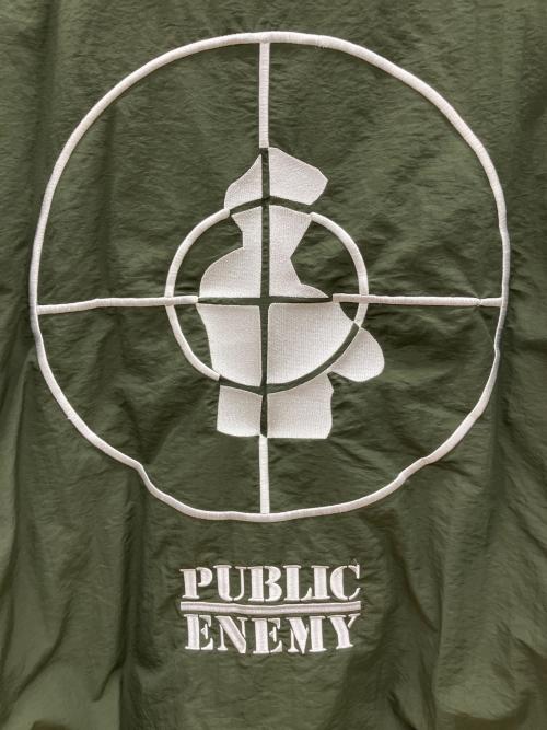 X-LARGE（エクストララージ）X-LARGE (エクストララージ) PUBLIC ENEMY (パブリック エネミー) 中綿ジャケット カーキ×ブラック サイズ:XLの古着・服飾アイテム