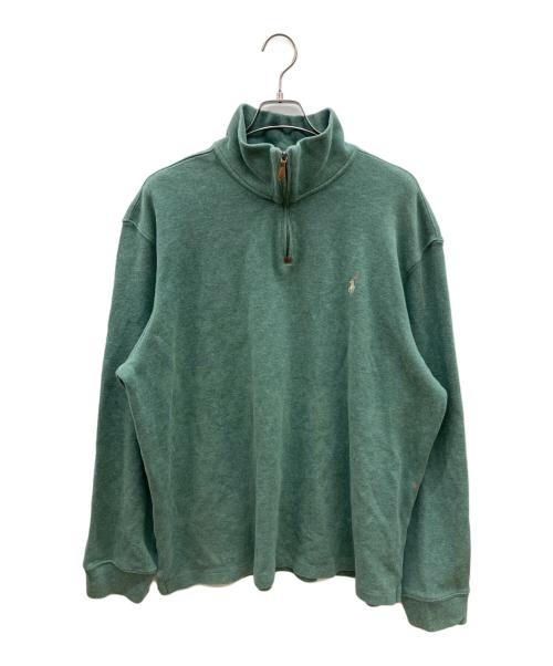 POLO RALPH LAUREN（ポロ・ラルフローレン）POLO RALPH LAUREN (ポロ・ラルフローレン) ハーフジップスウェット グリーン サイズ:XXLの古着・服飾アイテム