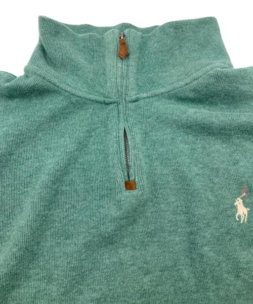POLO RALPH LAUREN（ポロ・ラルフローレン）POLO RALPH LAUREN (ポロ・ラルフローレン) ハーフジップスウェット グリーン サイズ:XXLの古着・服飾アイテム