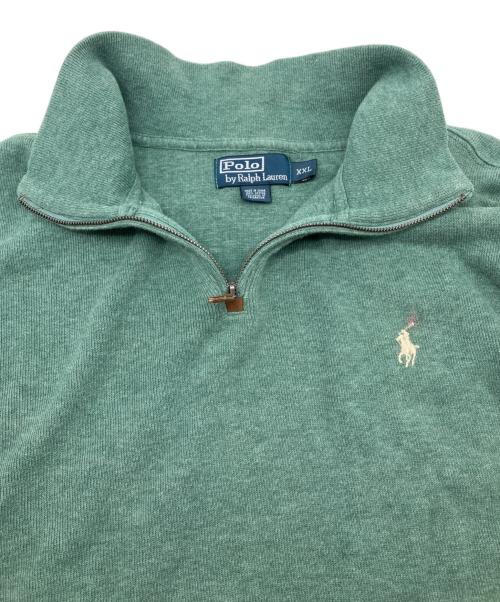 POLO RALPH LAUREN（ポロ・ラルフローレン）POLO RALPH LAUREN (ポロ・ラルフローレン) ハーフジップスウェット グリーン サイズ:XXLの古着・服飾アイテム