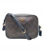 COACHコーチ）の古着「ショルダーバッグ シグネチャー」｜ブラック×ブラウン