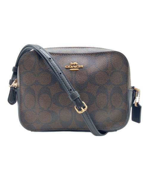 COACH（コーチ）COACH (コーチ) ショルダーバッグ シグネチャー ブラック×ブラウンの古着・服飾アイテム