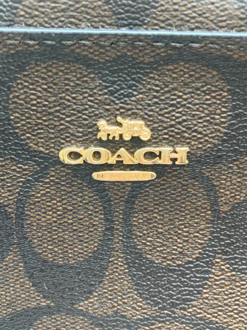 COACH（コーチ）COACH (コーチ) ショルダーバッグ シグネチャー ブラック×ブラウンの古着・服飾アイテム