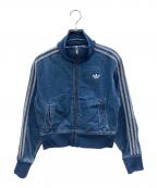 adidasアディダス）の古着「ブルゾン　アディカラー デニム トラックトップ」｜インディゴ
