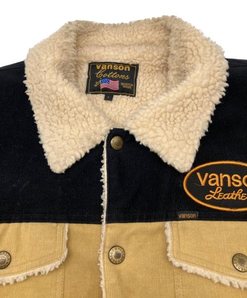 VANSON（バンソン）VANSON (バンソン) 裏ボアコーデュロイジャケット ベージュ サイズ:Lの古着・服飾アイテム