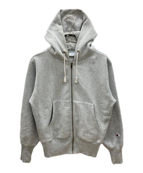 Champion REVERSE WEAVE（チャンピオン リバース ウィーブ）Champion REVERSE WEAVE (チャンピオン リバース ウィーブ) ジップパーカー グレー サイズ:Ｍの古着・服飾アイテム
