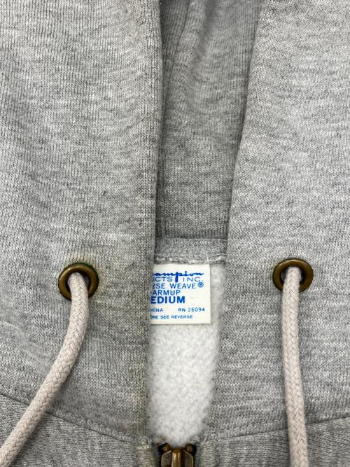 Champion REVERSE WEAVE（チャンピオン リバース ウィーブ）Champion REVERSE WEAVE (チャンピオン リバース ウィーブ) ジップパーカー グレー サイズ:Ｍの古着・服飾アイテム