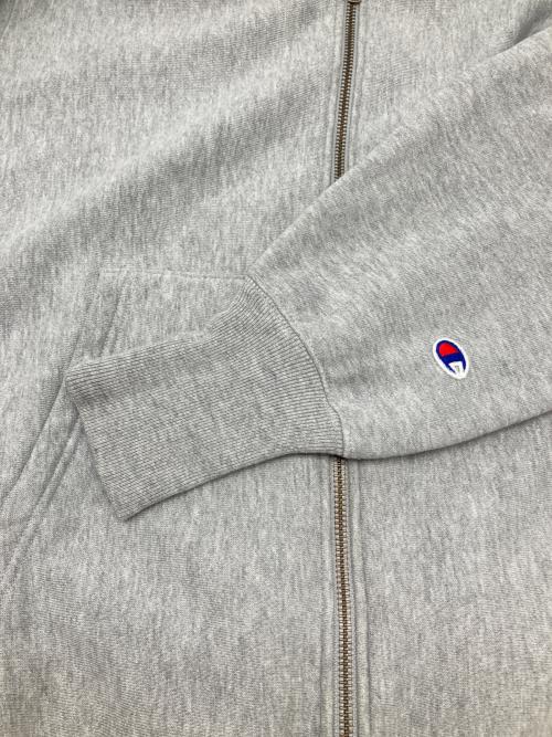 Champion REVERSE WEAVE（チャンピオン リバース ウィーブ）Champion REVERSE WEAVE (チャンピオン リバース ウィーブ) ジップパーカー グレー サイズ:Ｍの古着・服飾アイテム