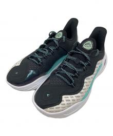 UNDER ARMOUR（アンダーアーマー）の古着「バスケットボールシューズ」｜ブラック×ホワイト×グリーン