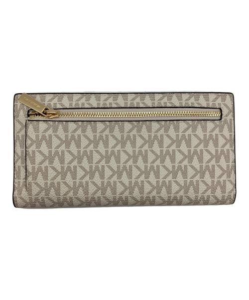 MICHAEL KORS（マイケルコース）MICHAEL KORS (マイケルコース) 長財布 ホワイト×ブラウンの古着・服飾アイテム