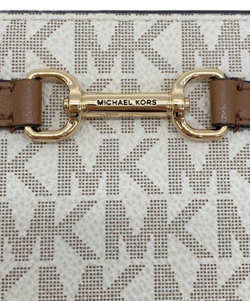 MICHAEL KORS（マイケルコース）MICHAEL KORS (マイケルコース) 長財布 ホワイト×ブラウンの古着・服飾アイテム