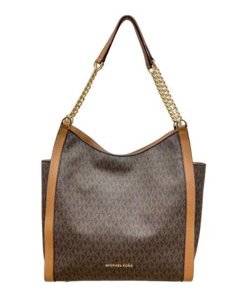 MICHAEL KORS（マイケルコース）MICHAEL KORS (マイケルコース) ニューベリーミディアムチェーントート ブラウンの古着・服飾アイテム