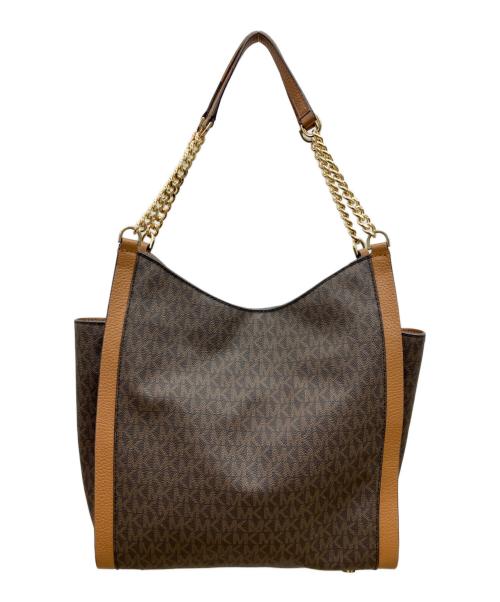 MICHAEL KORS（マイケルコース）MICHAEL KORS (マイケルコース) ニューベリーミディアムチェーントート ブラウンの古着・服飾アイテム
