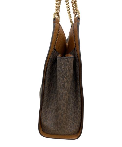 MICHAEL KORS（マイケルコース）MICHAEL KORS (マイケルコース) ニューベリーミディアムチェーントート ブラウンの古着・服飾アイテム