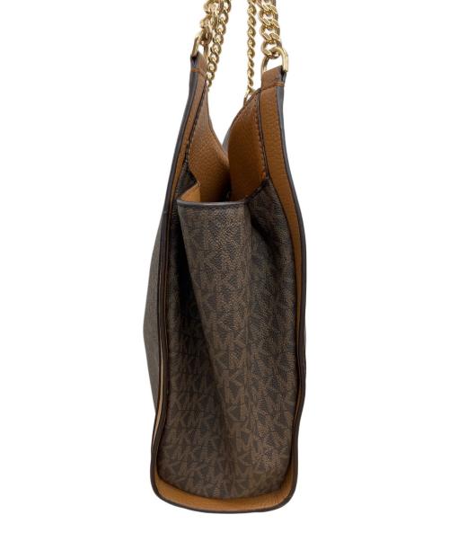 MICHAEL KORS（マイケルコース）MICHAEL KORS (マイケルコース) ニューベリーミディアムチェーントート ブラウンの古着・服飾アイテム