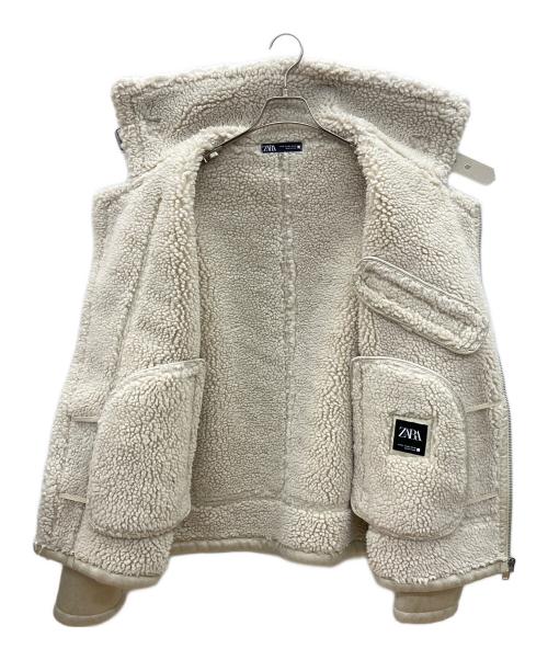 ZARA（ザラ）ZARA (ザラ) ライダースジャケット アイボリー サイズ:XLの古着・服飾アイテム