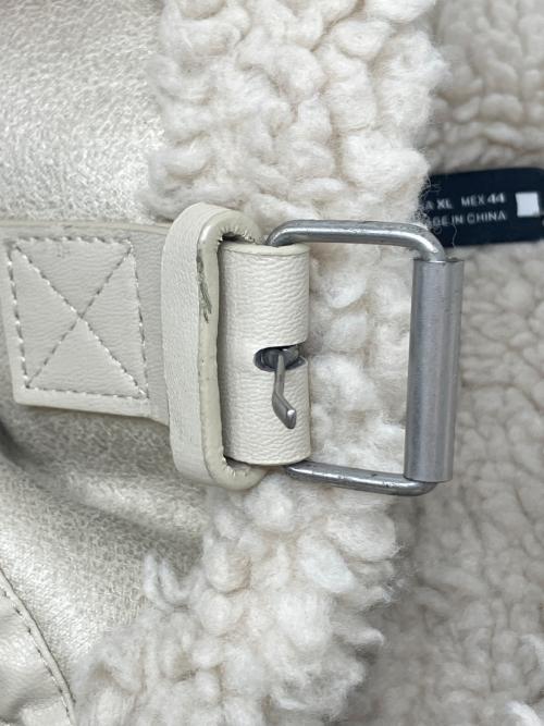 ZARA（ザラ）ZARA (ザラ) ライダースジャケット アイボリー サイズ:XLの古着・服飾アイテム