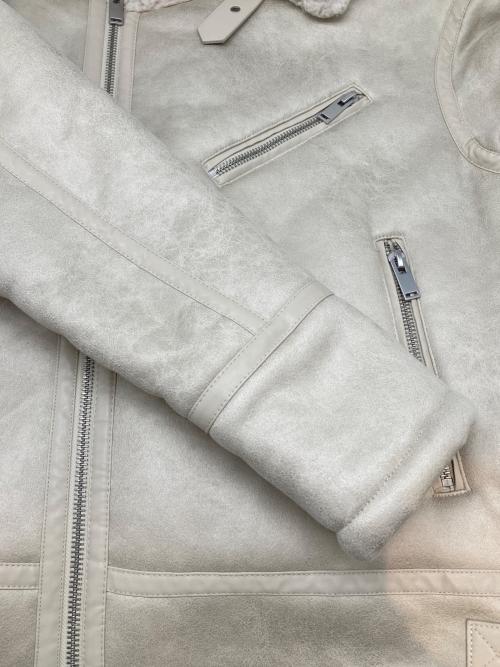 ZARA（ザラ）ZARA (ザラ) ライダースジャケット アイボリー サイズ:XLの古着・服飾アイテム