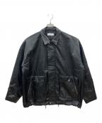 ADRERアドラー）の古着「フェイクレザージャケット」｜ブラック
