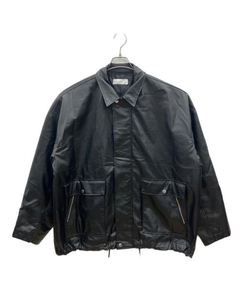 ADRER（アドラー）ADRER (アドラー) フェイクレザージャケット ブラック サイズ:Lの古着・服飾アイテム