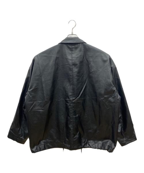 ADRER（アドラー）ADRER (アドラー) フェイクレザージャケット ブラック サイズ:Lの古着・服飾アイテム