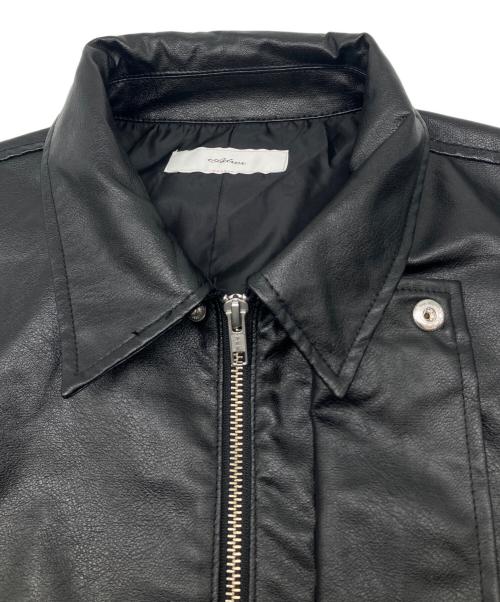 ADRER（アドラー）ADRER (アドラー) フェイクレザージャケット ブラック サイズ:Lの古着・服飾アイテム