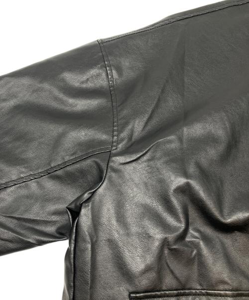 ADRER（アドラー）ADRER (アドラー) フェイクレザージャケット ブラック サイズ:Lの古着・服飾アイテム